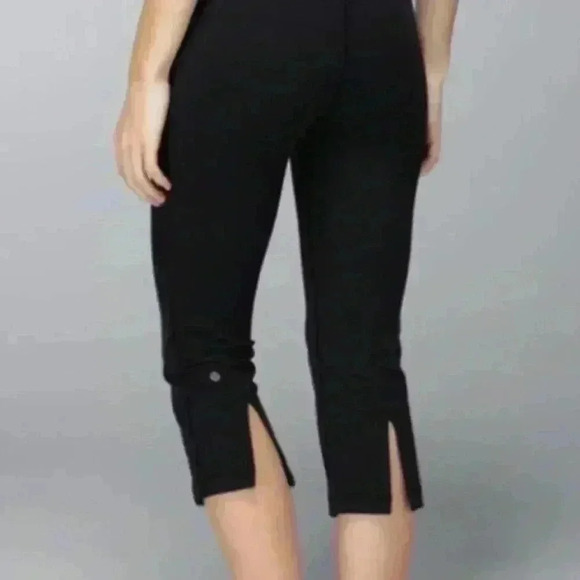 Lululemon Split Calf Solid Black Leggings - Picture 3 of 9